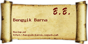 Bengyik Barna névjegykártya